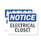 Signmission Electrical Closet, 10 in W x Rectangle, Vinyl Decal OS-2PACK-NS-D-710-L-11642 - alternate 1